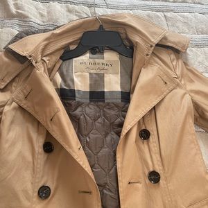 Burberry Hooded trench coat with warmer